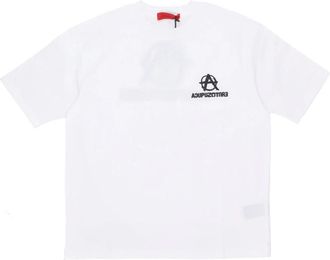 Acupuncture Witte Staggering Tee Korte Mouw Shirt - Heren - T-shirts - Wit - XL - Katoen - Tops