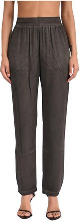 Diesel P-Trak Straight Broeken - Dames - Straight fit broeken - Grijs - 2XS - Satijn - Broeken