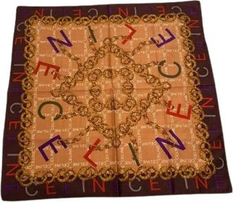 Celine Pre-owned Zijden Sjaal - unisex - Vintage Accessoires - Veelkleurig - ONE Size - Vintage