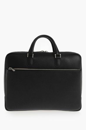 Valextra Porta PC In Pelle Saffiano con Doppio Manico Valextra