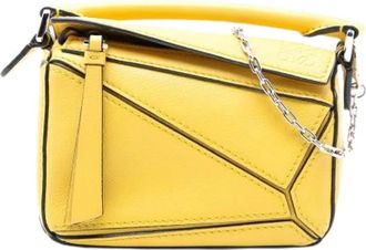 Loewe Pre-owned Mini Bags, female, Yellow, Size: ONE SIZE Pre-owned Nano Puzzle