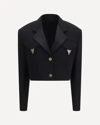 Versace Cropped wool Blazer Female 40