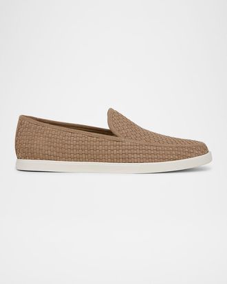 Vince Mens Sonoma Woven Suede Loafers