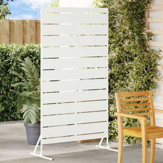 Berkfield Home Privacy Screen, White, 100x50x180 cm, Steel in White | Size: 100 x 50 x 180 cm