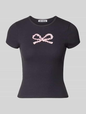 Review T-Shirt mit Rundhalsausschnitt Modell PREPPY HEART in Dunkelblau, Gr&ouml;&szlig;e XL