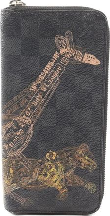 Louis Vuitton Portafoglio Damier Graphite con stampa animali 2021 - Nero