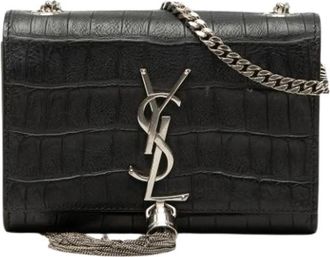 Saint Laurent Pre-owned Kate Crossbody Tas - Dames - Vintage Schoudertas - Zwart - ONE Size - Leer - Vintage