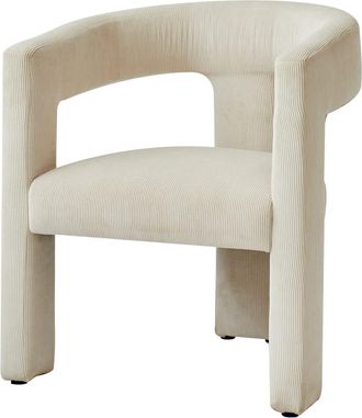 Nordlys Sillón escandinavo 1 plaza en terciopelo beige