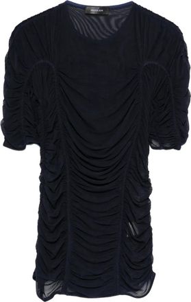 MUGLER Top a maniche corte - Blu