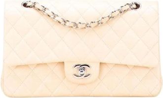 Chanel Pre-owned Double Flap Shoulder Bag - Dames - Vintage Schoudertas - Beige - ONE Size - Leer - Vintage