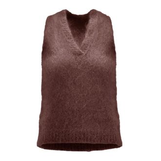Bomboogie Chaleco de Mohair Hinchado - Knitwear - Mujer - Rojo - S