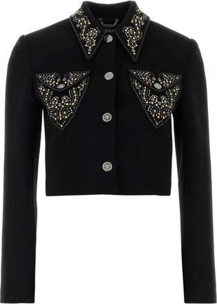 Versace Informele Jas Lichtgewicht Dubbel Wo - Dames - Zomerjassen - Zwart - XS - Jassen