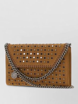 Stella McCartney alter suede falabella crossbody chain bag