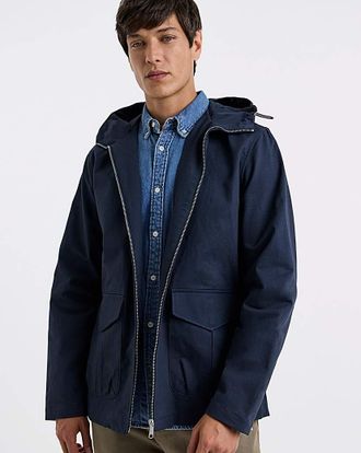 Jacamo Cotton Peached Hooded Jacket