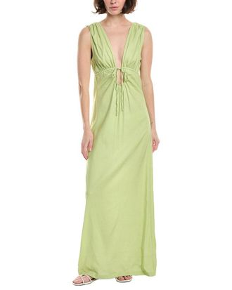 Riot Riot Calli Linen-Blend Maxi Dress