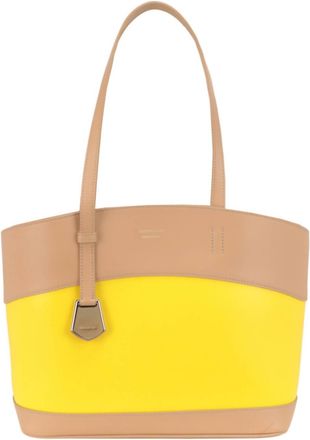 Ferragamo Womens Charming Leather Tote Bag In Brown Multi