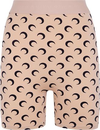 Marine Serre Moon Printed Jersey Mini Shorts