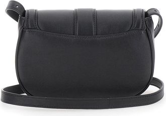 Alexander McQueen Womens Black Crossbody Bag With T-Buckle Calf Shoulder