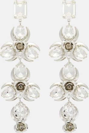 Magda Butrym Crystal-embellished floral drop earrings
