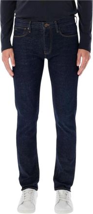 Emporio Armani Donkere Wassing Jeans voor Mannen - Heren - Slim Fit Jeans - Blauw - W30 - Katoen - Jeans