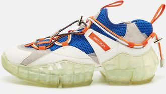 Jimmy Choo London Multicolor Leather And Mesh Diamond Trail Sneakers