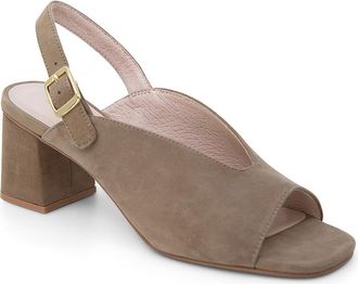 Koko + Palenki Polina Slingback Sandal in Almond Suede at Nordstrom, Size 7.5
