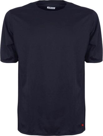 Kiton T-shirts - Heren - T-shirts - Blauw - L - Katoen - Tops