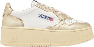 Autry Medalist Platform Sneakers With Padded Collar And Leather Insole