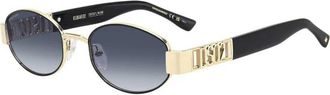 Dsquared2 Metalen Frame Zonnebril - Heren - Zonnebrillen - Geel - 53 MM - Accessoires