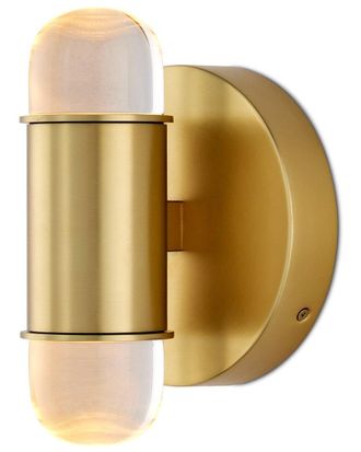 Currey & Company Capsule Brass Led 2-Light Wall Sconce