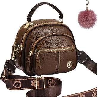 Generic Classic Multi Compartment Crossbody Bag - Womens Stylish Handbag, Large Capacity Retro Shoulder Bag
