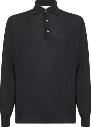 Lardini Zwarte T-shirts en Polos - Heren - Polos - Zwart - XL - Tops