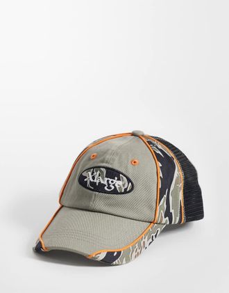 XLARGE Red Head Hybrid - Cappello con visiera a sei pannelli color oliva mimetico-Neutro