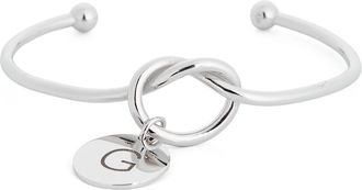 Meshmerise Love Knot Initial Bracelet in White-G at Nordstrom Rack