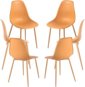 Regalos Miguel Packs Sillas Comedor - Pack 6 Sillas Mykle - Mostaza