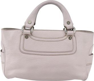 Celine Boogie Satchel Leather Pink Leather Handbag (Pre-Owned)