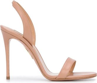 Aquazzura Pink So Nude Slingback Leather Sandals