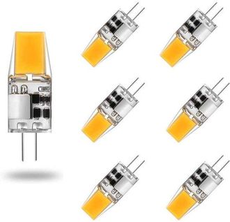 OEM Seis Bombillas Led G4 De 5w, Luz Blanca C&aacute;lida 3000k, 12v