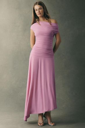 BHLDN Tara One-Shoulder Maxi Dress