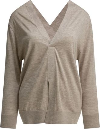SA SU PHI Cashmere V-Neck Trui - Dames - Cashmere truien - Beige - XS - Kasjmier - Truien & Vesten