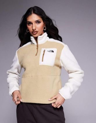 The North Face Yumiori - Pile beige con zip corta-Neutro