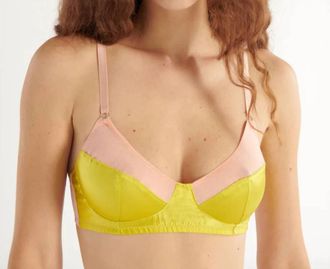 Araks Willow Silk Charmeuse Bralette In Birdie Peach