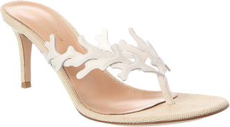 Gianvito Rossi Ocean Thong 70 Canvas & Leather Sandal