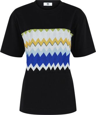 M Missoni Lame Zig Zag Panel T-Shirt