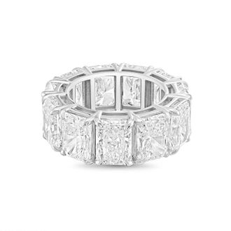 Diana M. Jewels 14kt white gold 19.00cts radiant lab grown diamond eternity band