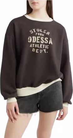 Daydreamer Stolen From Odessa Oversized Crew Sweatshirt In Reactive Black Combo