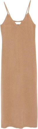 Lisa Yang Kleedjes Beige - Dames - Kleedjes - Beige - XS - Kasjmier - Kleedjes