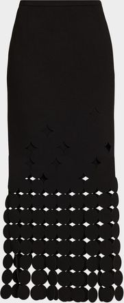 Akris Cutout Polka Dot Illusion Pencil Skirt