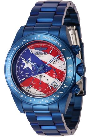 Invicta Speedway 46113 Herenhorloge - Quartz Uurwerk - Roestvrij Staal met Rode Wijzerplaat - 40 mm