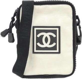 Chanel Pre-owned Nylon Shoulder Bag - Dames - Vintage Schoudertas - Beige - ONE Size - Nylon - Vintage